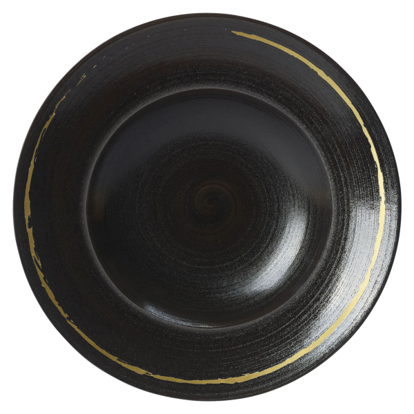 Sketch Black and Gold Fine Bone China Tableware rimmed bowl