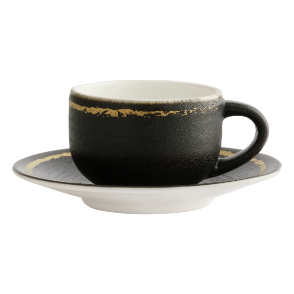 Sketch Black and Gold Fine Bone China Tableware teacup and saucer