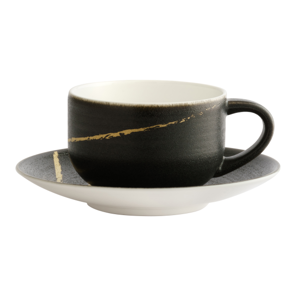 Sketch Black and Gold Fine Bone China Tableware teacup and saucer