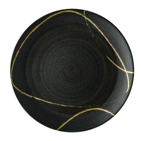 Sketch Black and Gold Fine Bone China Tableware 34cm plate