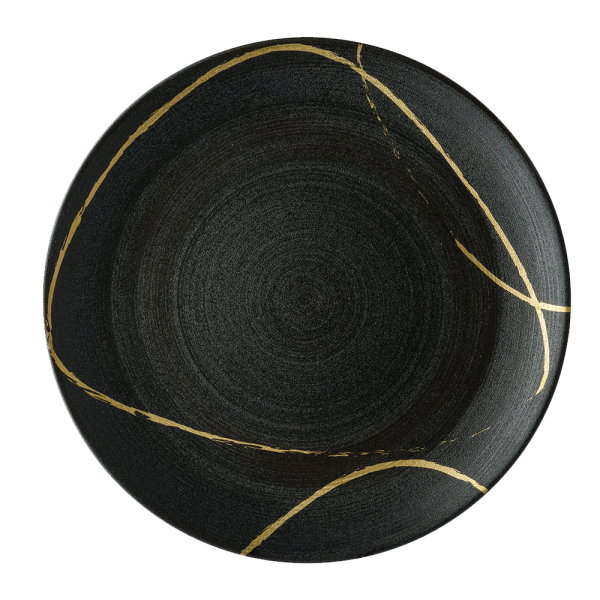 Sketch Black and Gold Fine Bone China Tableware 34cm plate