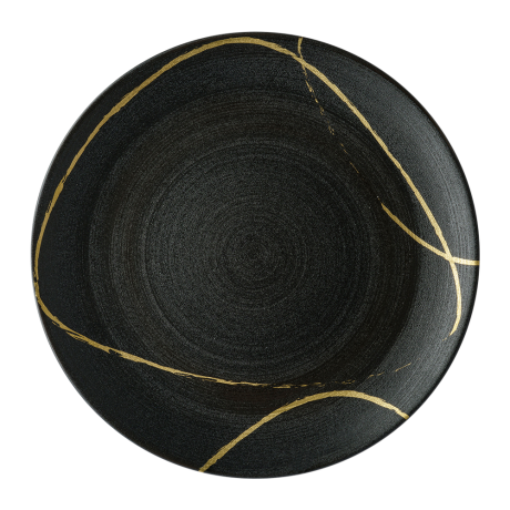 Sketch Black and Gold Fine Bone China Tableware 21cm salad plate