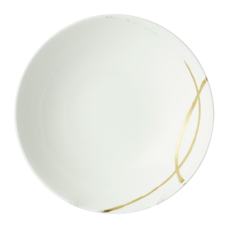 Sketch White and Gold Fine Bone China Tableware coupe bowl