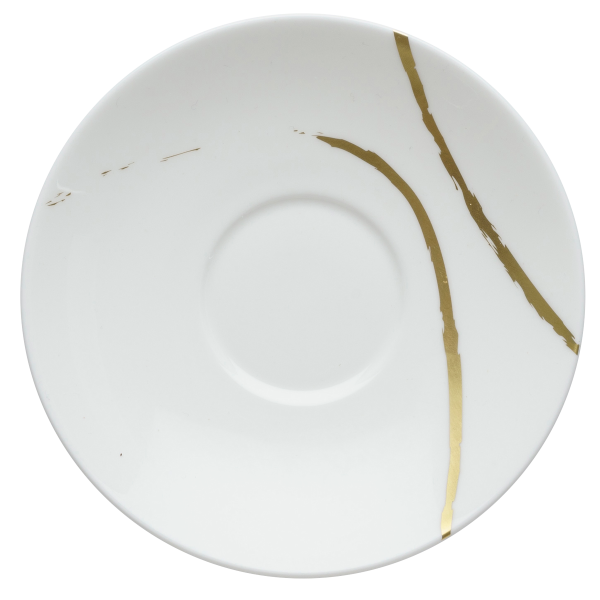 Sketch White and Gold Fine Bone China Tableware tea saucer