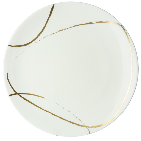 Sketch White and Gold Fine Bone China Tableware 34cm plate