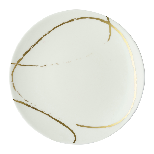 Sketch White and Gold Fine Bone China Tableware 21cm plate