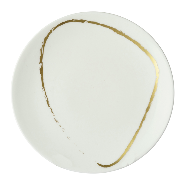 Sketch White and Gold Fine Bone China Tableware side plate