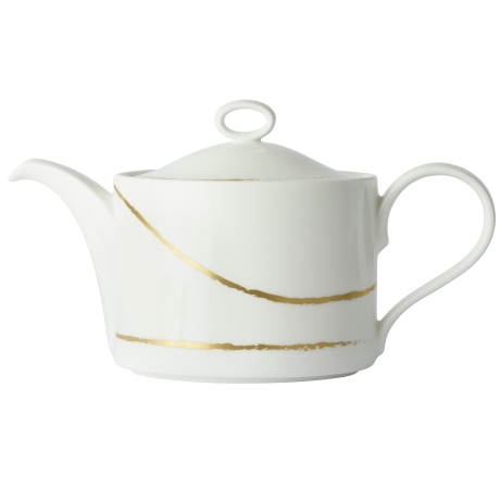 Sketch White and Gold Fine Bone China Tableware teapot