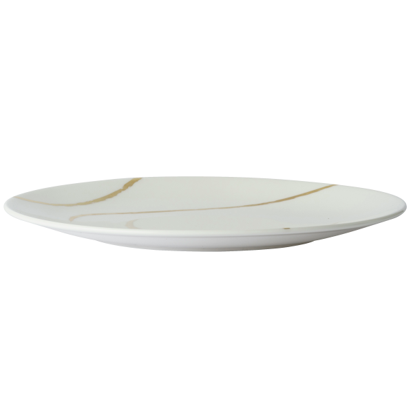 Sketch White and Gold Fine Bone China Tableware coupe plate