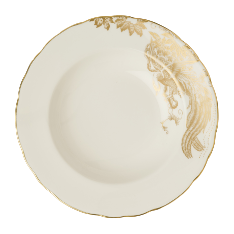 Aves Gold Motif Rim Soup Bowl (21cm) Product Image